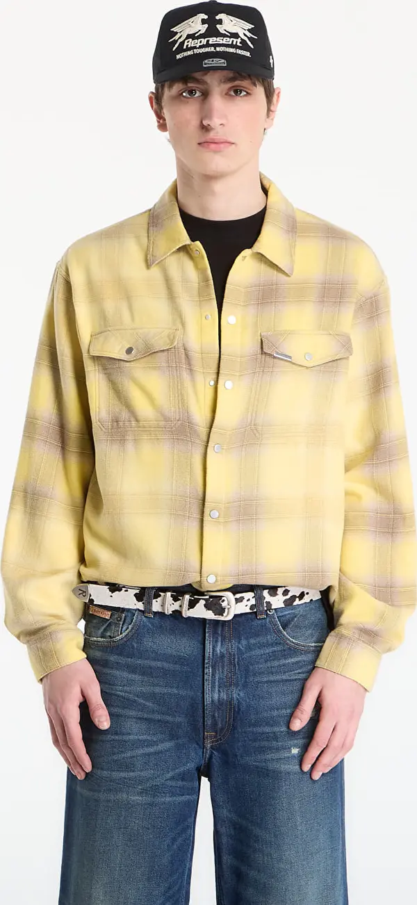 REPRESENT Srajca REPRESENT Vintage Flannel UNISEX Creamed Corn L