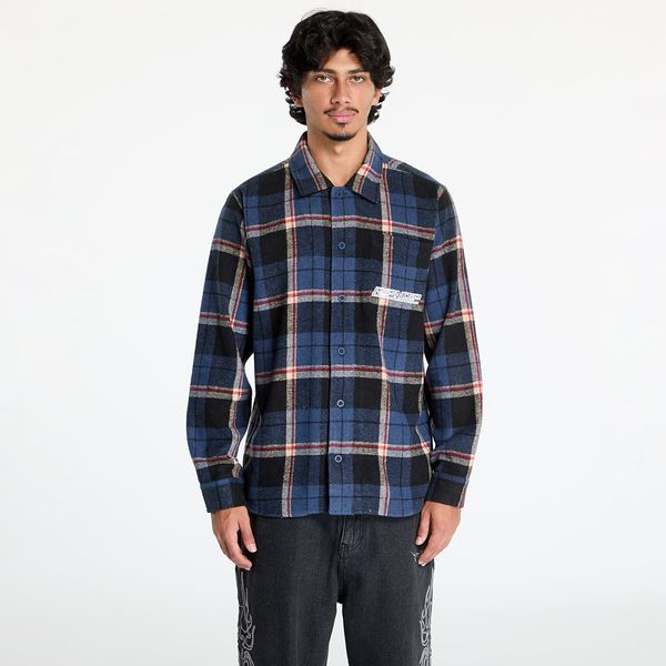 RIPNDIP Srajca RIPNDIP Robo Button Up Flannel Shirt Navy M