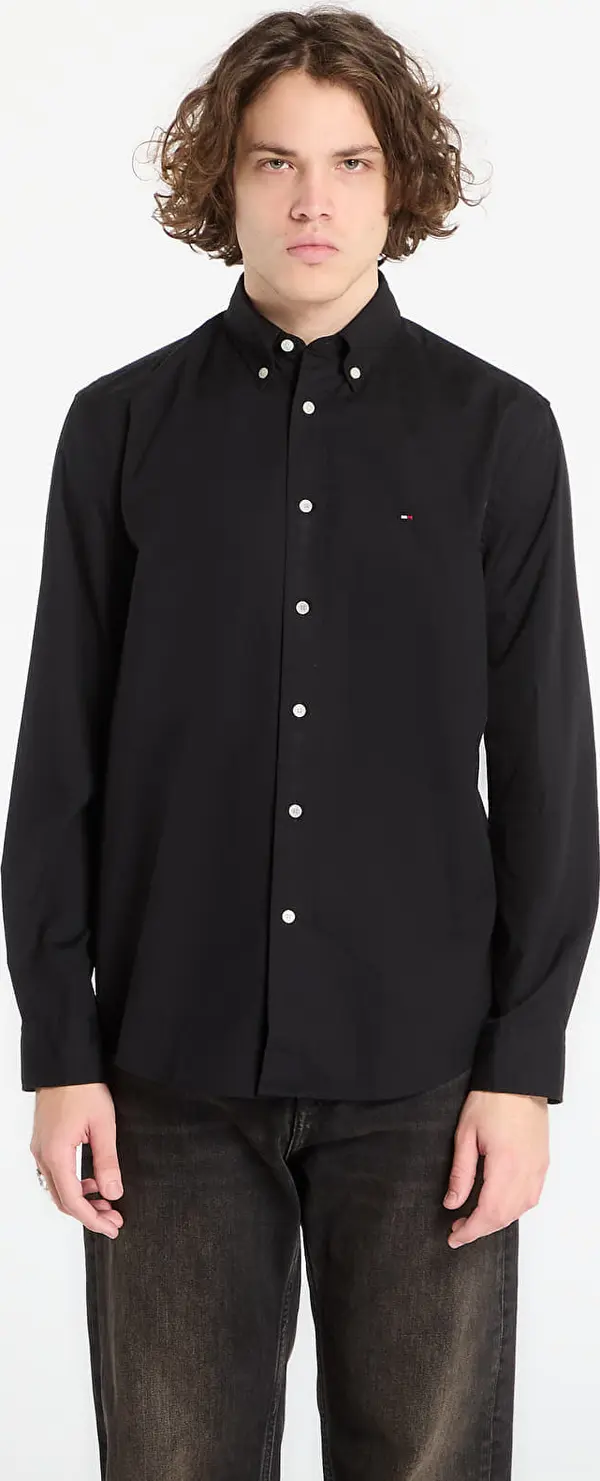 Tommy Hilfiger Srajca Tommy Hilfiger Core Flex Poplin Solid Rf Shirt Black XL