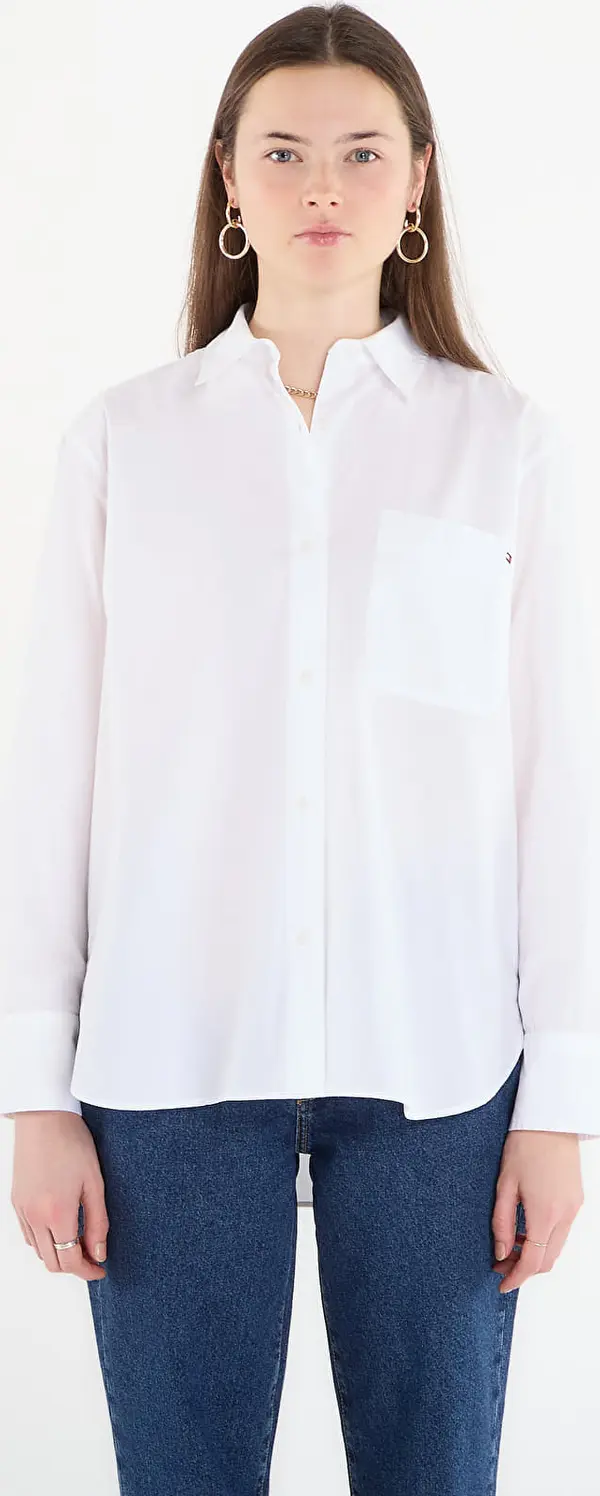 Tommy Hilfiger Srajca Tommy Hilfiger Ess Poplin Easy Fit Shirt Optic White L