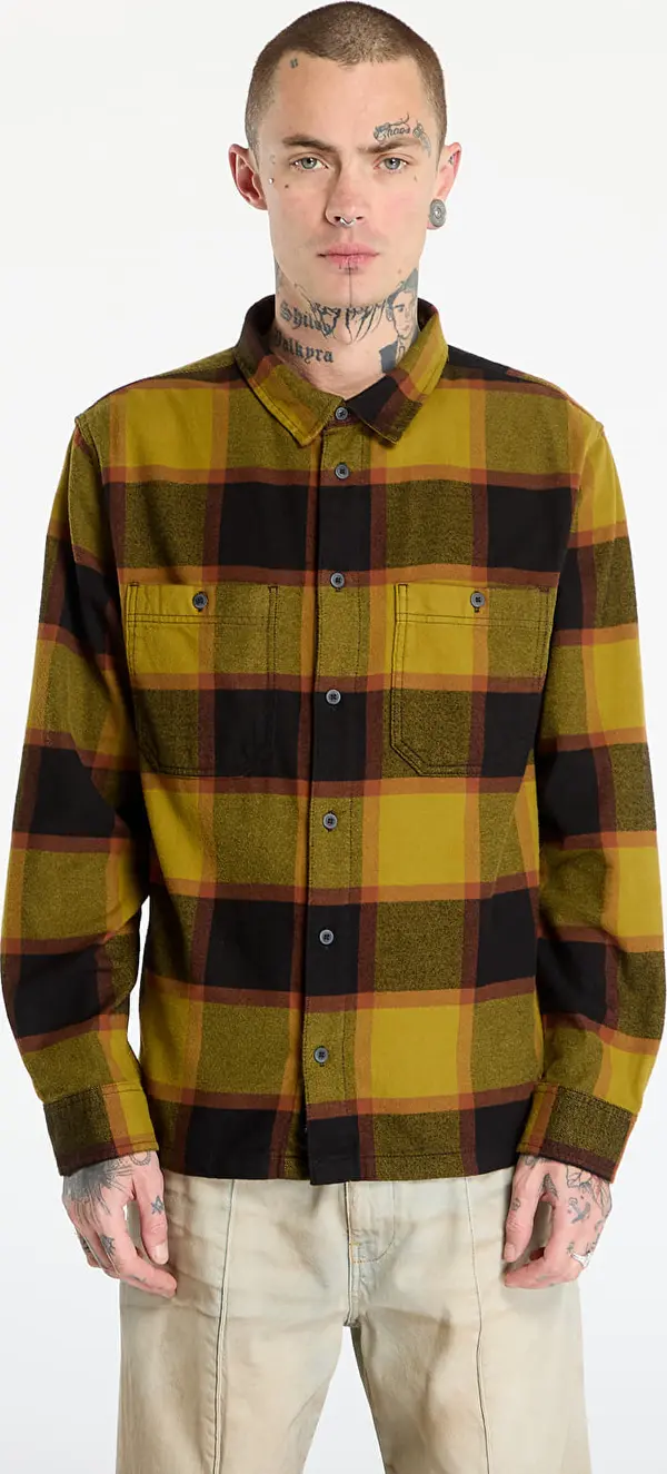 Vans Srajca Vans Larkspur Plaid Flannel Burnt Gold/ Black L