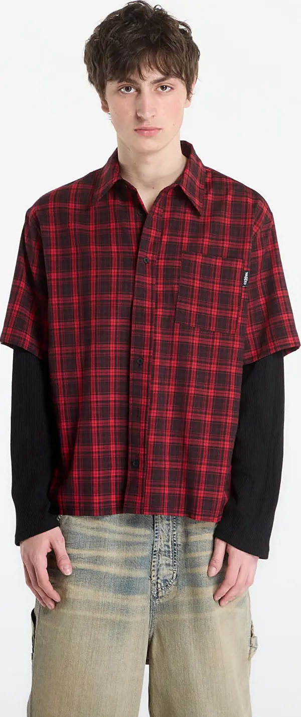Wasted Paris Srajca Wasted Paris M Tartan Age Shirt Fire Red/ Black XL