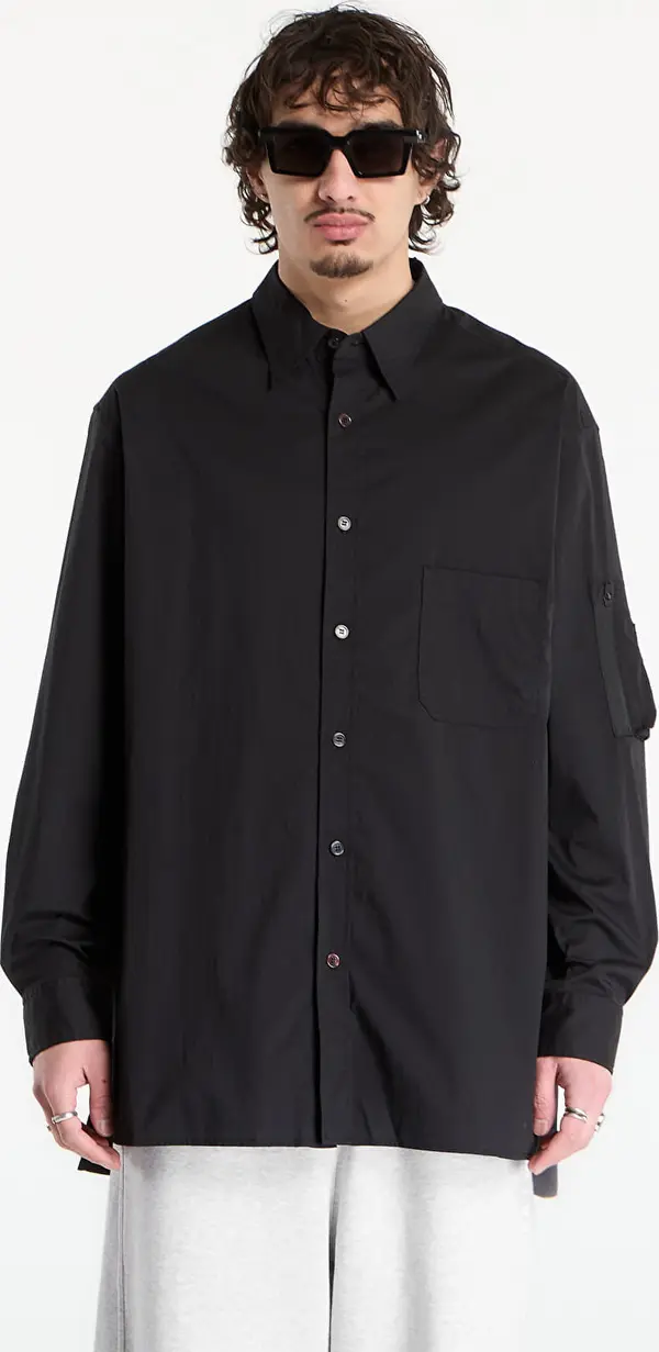 Y-3 Srajca Y-3 Cotton Long Sleeve Shirt Black L