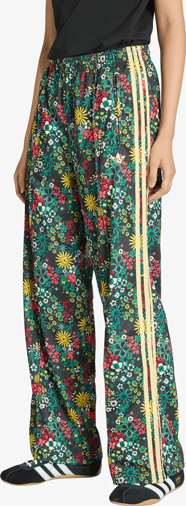 adidas Originals Superge adidas X Liberty London Firebird Tracksuit Bottoms Black/ Bold Green/ Collegiate Green- Eqt Yellow S