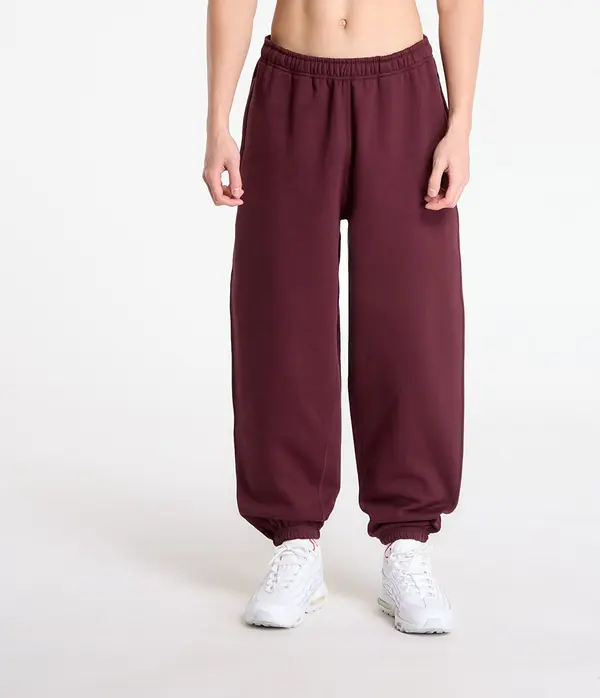 Nike Superge Nike Solo Swoosh Men's Cuffed Fleece Pants Burgundy Crush/ Burgundy Crush/ White XL