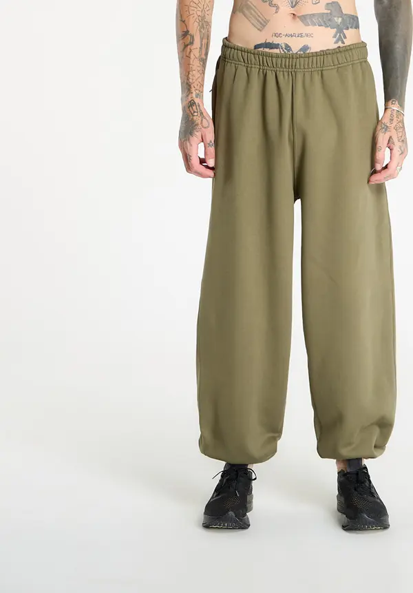 Nike Superge Nike Solo Swoosh Men's Cuffed Fleece Pants Medium Olive/ Medium Olive/ White XL