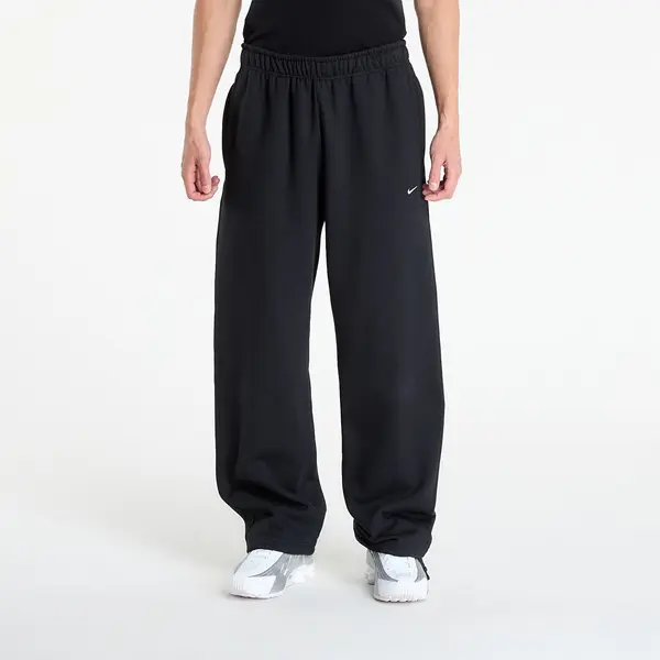 Nike Superge Nike Solo Swoosh Men's Fleece Open-Hem Pants Black/ Black/ White L