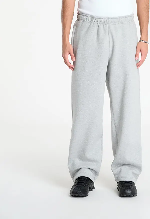 Nike Superge Nike Solo Swoosh Men's Fleece Open-Hem Pants Dk Grey Heather/ Lt Smoke Grey/ White XS