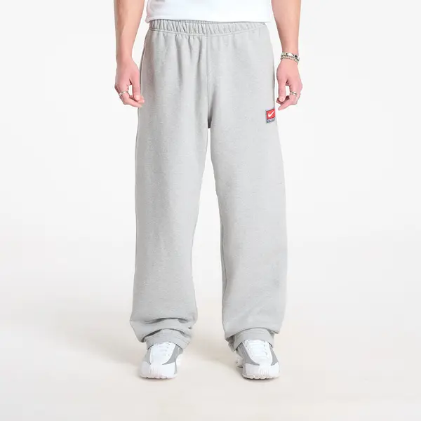 Nike Superge Nike Solo Swoosh Men's Fleece Open-Hem Pants Dk Grey Heather/ White XL