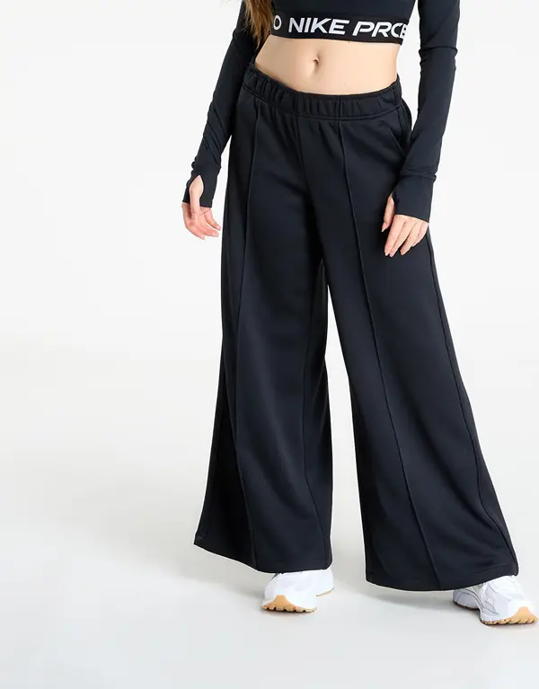 Nike Superge Nike Sportswear Women's Mid-Rise Wide-Leg Track Pants Black/ Black/ Sail XL