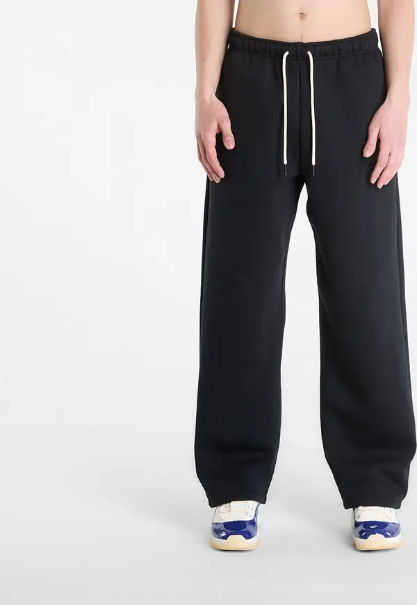 Nike Superge Nike Standard Issue Men's Therma-FIT Brushed Open-Hem Basketball Pants Black/ Pale Ivory L