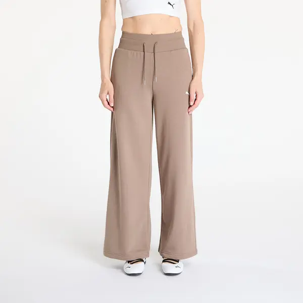 Puma Superge Puma Wardrobe Essentials Relaxed Wide Leg Sweatpants Totally Taupe L