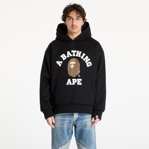 A BATHING APE Sweatshirt A BATHING APE College Puffy Relaxed Fit Pullover Hoodie M Black M