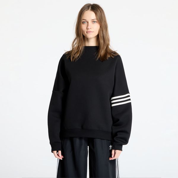 adidas Originals Sweatshirt adidas Neuclassics Oversized Mock Neck Sweatshirt Black/ Cream White L