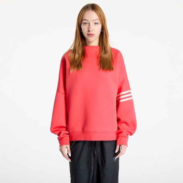 adidas Originals Sweatshirt adidas Neuclassics Oversized Mock Neck Sweatshirt Real Coral/ Cream White XS