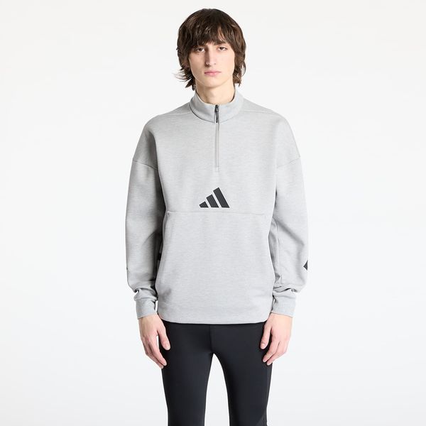 adidas Performance Sweatshirt adidas Z.N.E. Half Zip Hoodie Grey/ Medium Grey Heather M