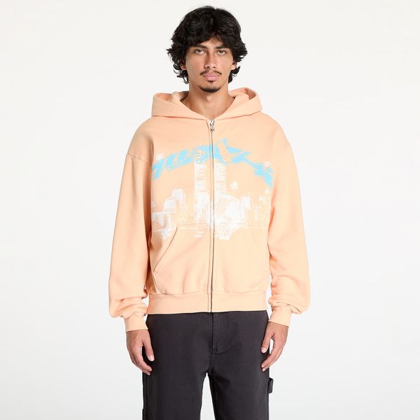 Awake NY Sweatshirt Awake NY Skyline Zip Up Hoodie Peach L