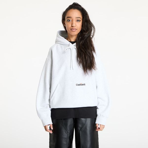 Carhartt WIP Sweatshirt Carhartt WIP Hooded Label Script Sweat UNISEX Ash Heather L