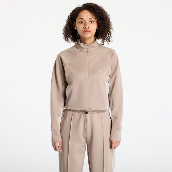 Converse Sweatshirt Converse Cropped Fleece Turtleneck Vintage Cargo Sweatshirt Beige S