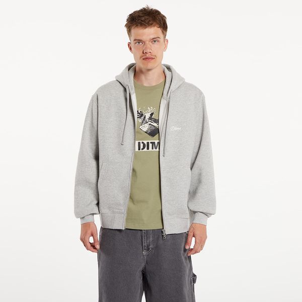 DIME Sweatshirt Dime Cursive Zip Hoodie Heather Gray XL