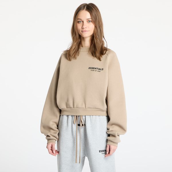 Fear of God Sweatshirt Fear Of God ESSENTIALS Fleece Cropped Crewneck Desert Sand XS