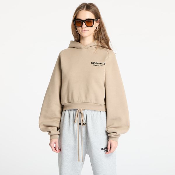 Fear of God Sweatshirt Fear Of God ESSENTIALS Fleece Cropped Hoodie Desert Sand XS