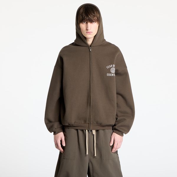 Fear of God Essentials Sweatshirt Fear Of God ESSENTIALS Heavy Fleece Fullzip Hoodie Brown L