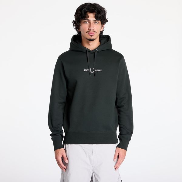 FRED PERRY Sweatshirt FRED PERRY Embroidered Hooded Sweatshirt Night Green L