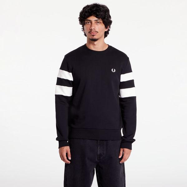 FRED PERRY Sweatshirt FRED PERRY Tipped Sleeve Sweatshirt Black XL