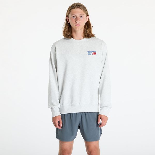 New Balance Sweatshirt New Balance Athletics Premium Logo Crew Ash Heather L