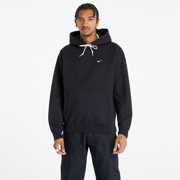 Nike Sweatshirt Nike Solo Swoosh Men's Fleece Pullover Hoodie Black/ White M-T