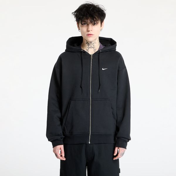 Nike Sweatshirt Nike Solo Swoosh Men's Thermal Full-Zip Hoodie Black/ White XS