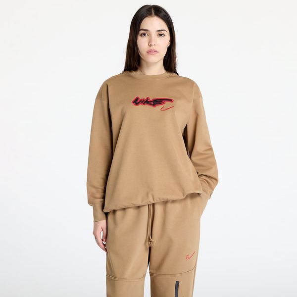 Nike Sweatshirt Nike Sportswear Breaking Women's Loose French Terry Top Driftwood L