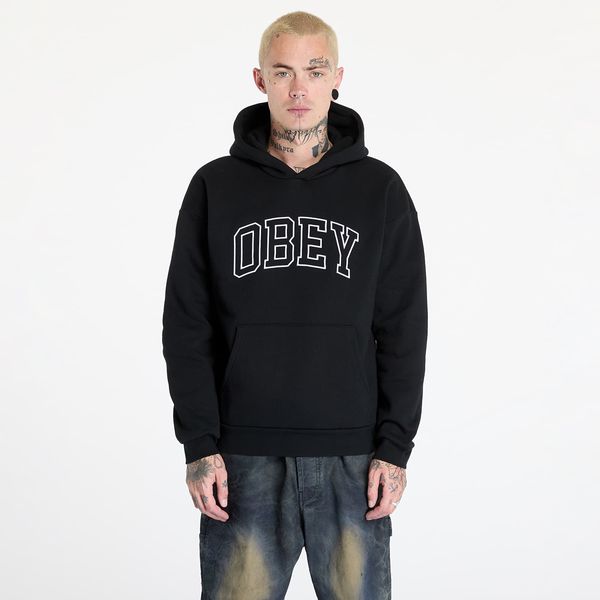 OBEY Clothing Sweatshirt OBEY Collegiate Extra Heavy Hoodie II Black L