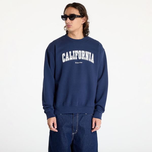 Sporty & Rich Sweatshirt Sporty & Rich California Crewneck UNISEX Navy/ White XS