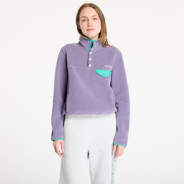 Sporty & Rich Sweatshirt Sporty & Rich Serif Logo Polar Sweatshirt UNISEX Dusty Grape/ Spring Green/ Cream S