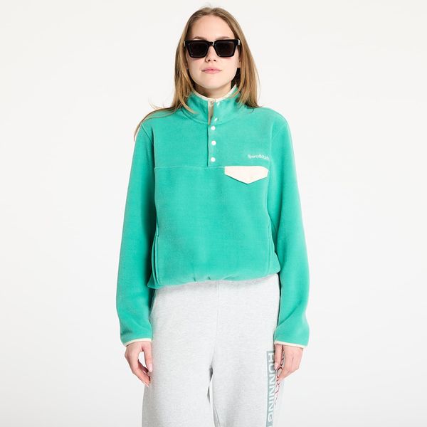 Sporty & Rich Sweatshirt Sporty & Rich Serif Logo Polar Sweatshirt UNISEX Spring Green/ Cream S