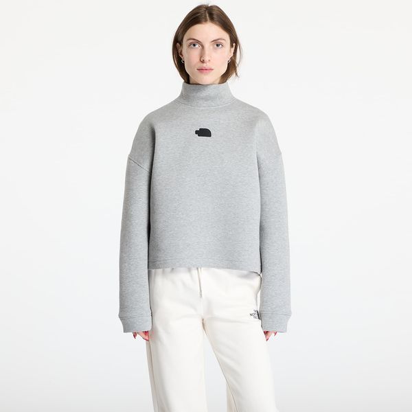 The North Face Sweatshirt The North Face Mock Neck Relaxed Sweater Metalic Silver L