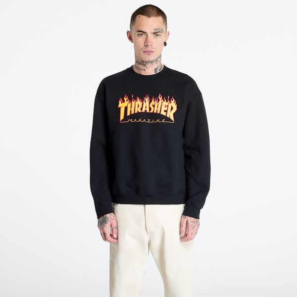 Thrasher Sweatshirt Thrasher Flame Crewneck Black L