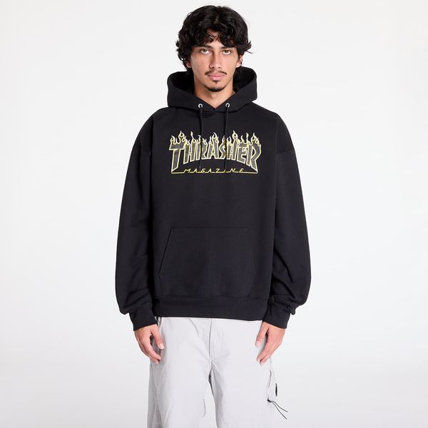 Thrasher Sweatshirt Thrasher Flame Hoodie Black/ Yellow L