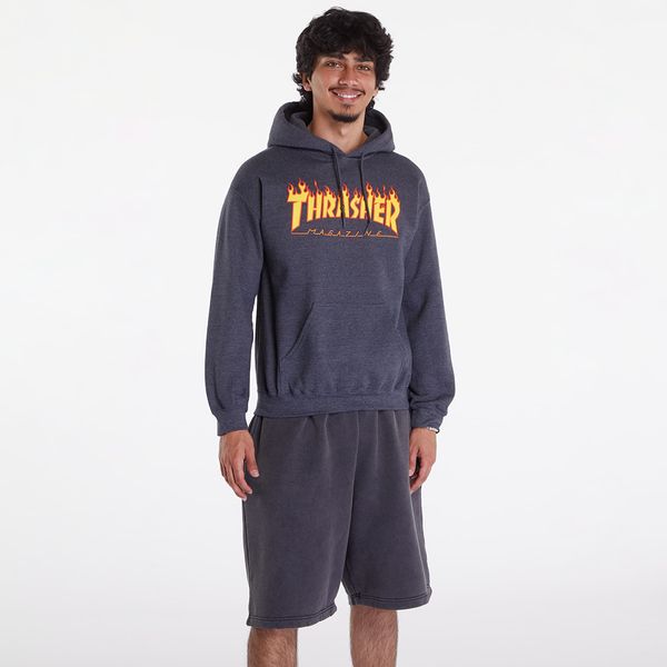 Thrasher Sweatshirt Thrasher Flame Hoodie Dark Grey L