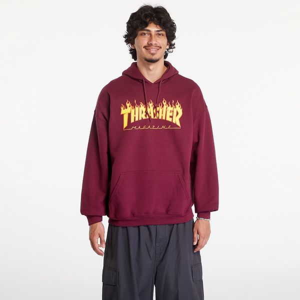 Thrasher Sweatshirt Thrasher Flame Logo Hood Dark Wine S