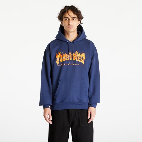 Thrasher Sweatshirt Thrasher Inferno Hood Navy Blue L