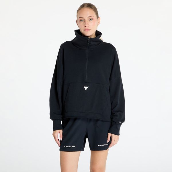 Under Armour Sweatshirt Under Armour Project Rock Half Zip Pullover Black L