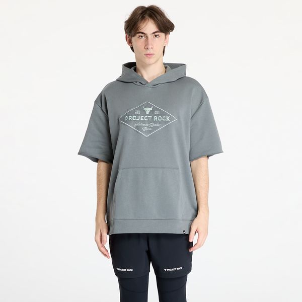 Under Armour Sweatshirt Under Armour Project Rock Heavyweight Short Sleeve Hooded Tools T-Shirt Clay Green/ Clay Green L