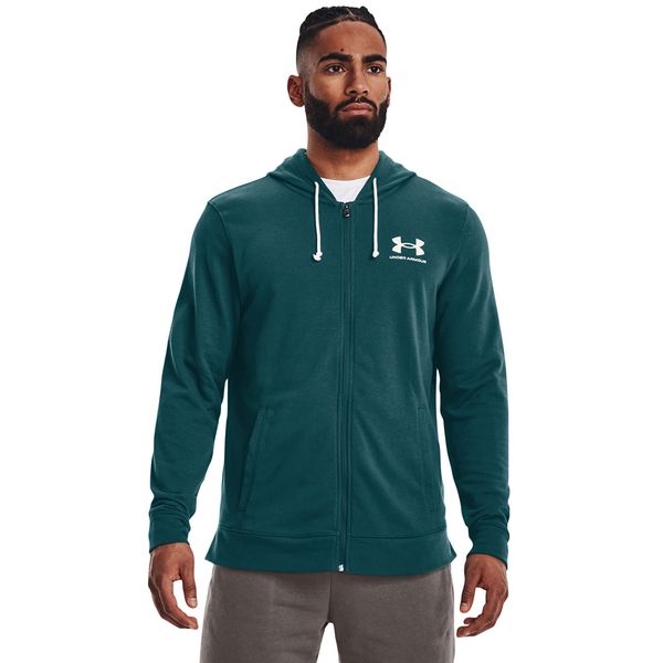 Under Armour Sweatshirt Under Armour Rival Terry LC FZ Green L