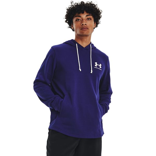 Under Armour Sweatshirt Under Armour Rival Terry LC Hoodie Blue L