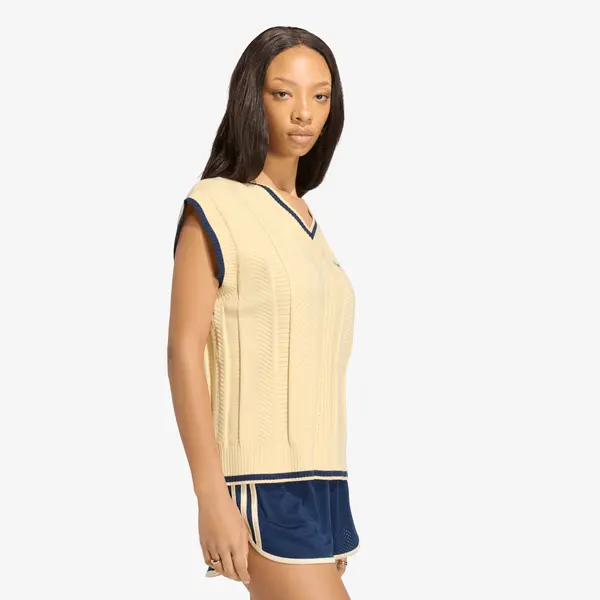 adidas Originals Telovnik adidas Cable Knit Vest UNISEX Warm Vanilla M