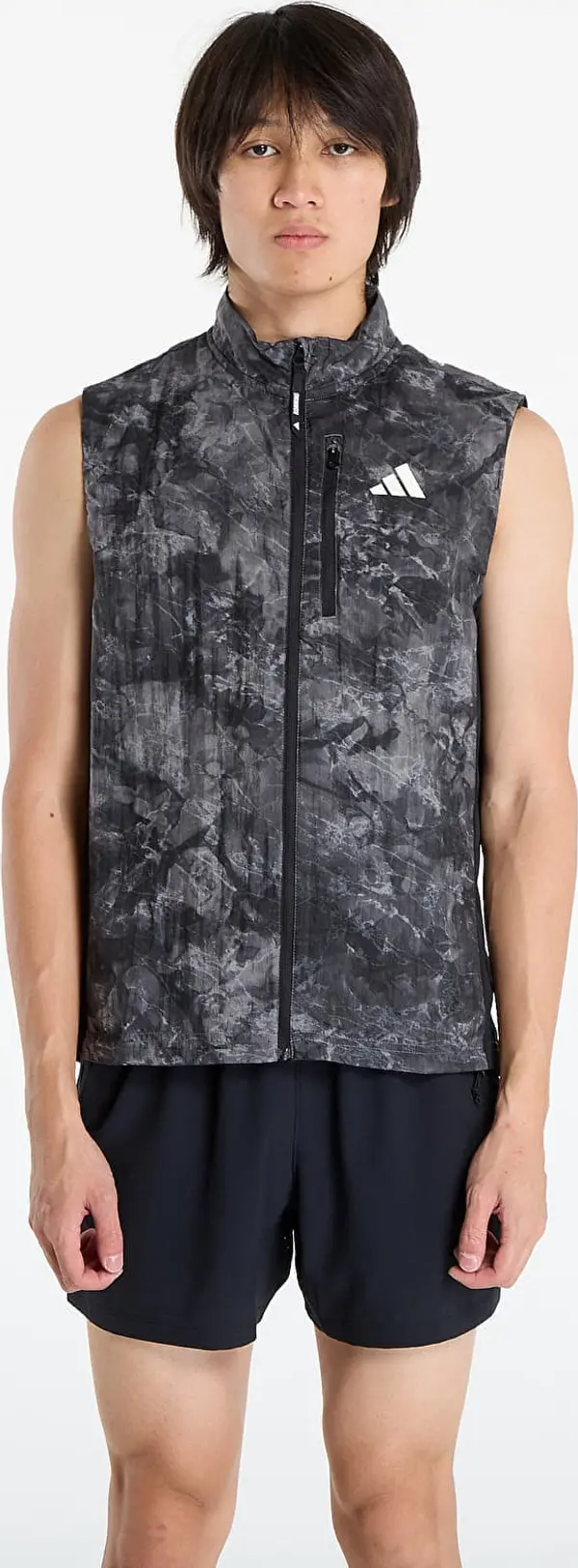 adidas Performance Telovnik adidas Own The Run Spray Dye Vest Grey Four S