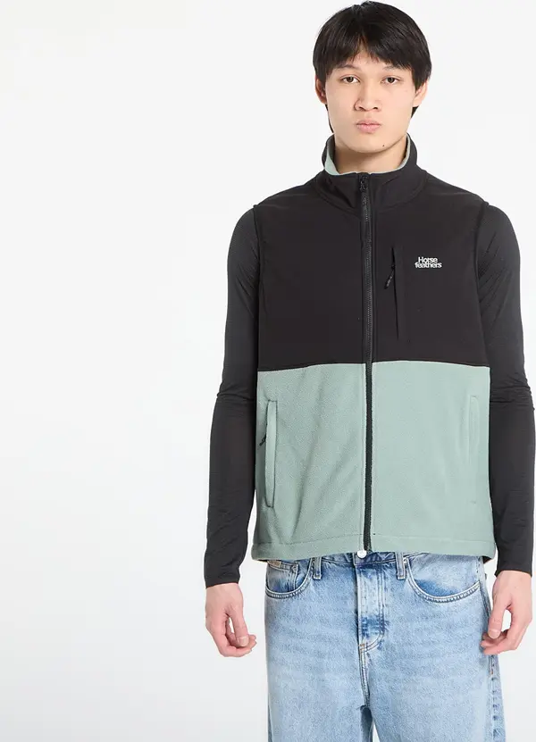 Horsefeathers Telovnik Horsefeathers Duval Fleece Vest Iceberg Green XS